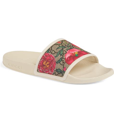 gucci kids flower shoes|Gucci floral slides nordstrom.